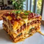 Air fryer BBQ Bacon Cheeseburger Lasagna