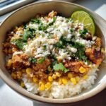 Air fryer Street Corn Chicken Rice Bowl