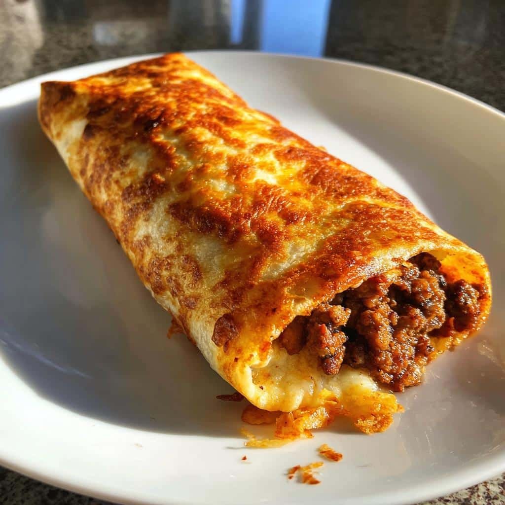 Air Fryer Beef & Bean Chimichangas