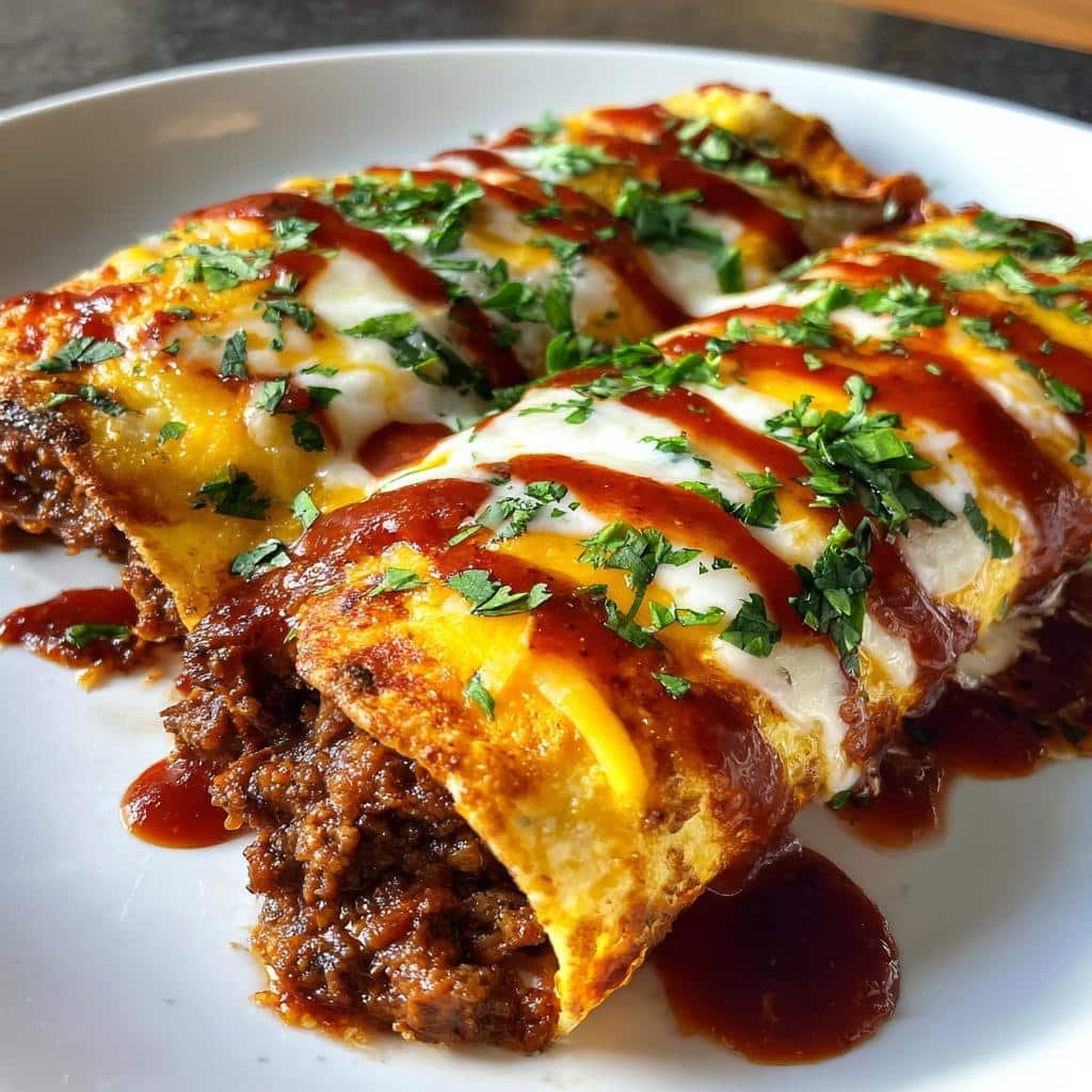 Air Fryer Beef Enchiladas