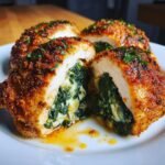 Air Fryer Stuffed Chicken Breasts (Spinach, Cheese)