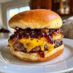 Air fryer Bacon Jam Grilled Cheeseburgers for thanksgiving