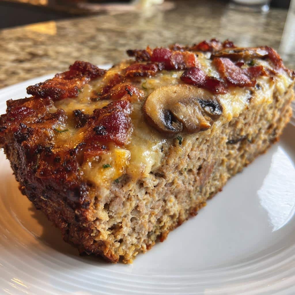 Irresistible 30-Minute Air Fryer Bacon Mushroom Swiss Cheese Meatloaf 4 Air fryer Bacon Mushroom Swiss Cheese Meatloaf - detail 1