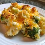 Air fryer Broccoli & Cauliflower Cottage Cheese Bake