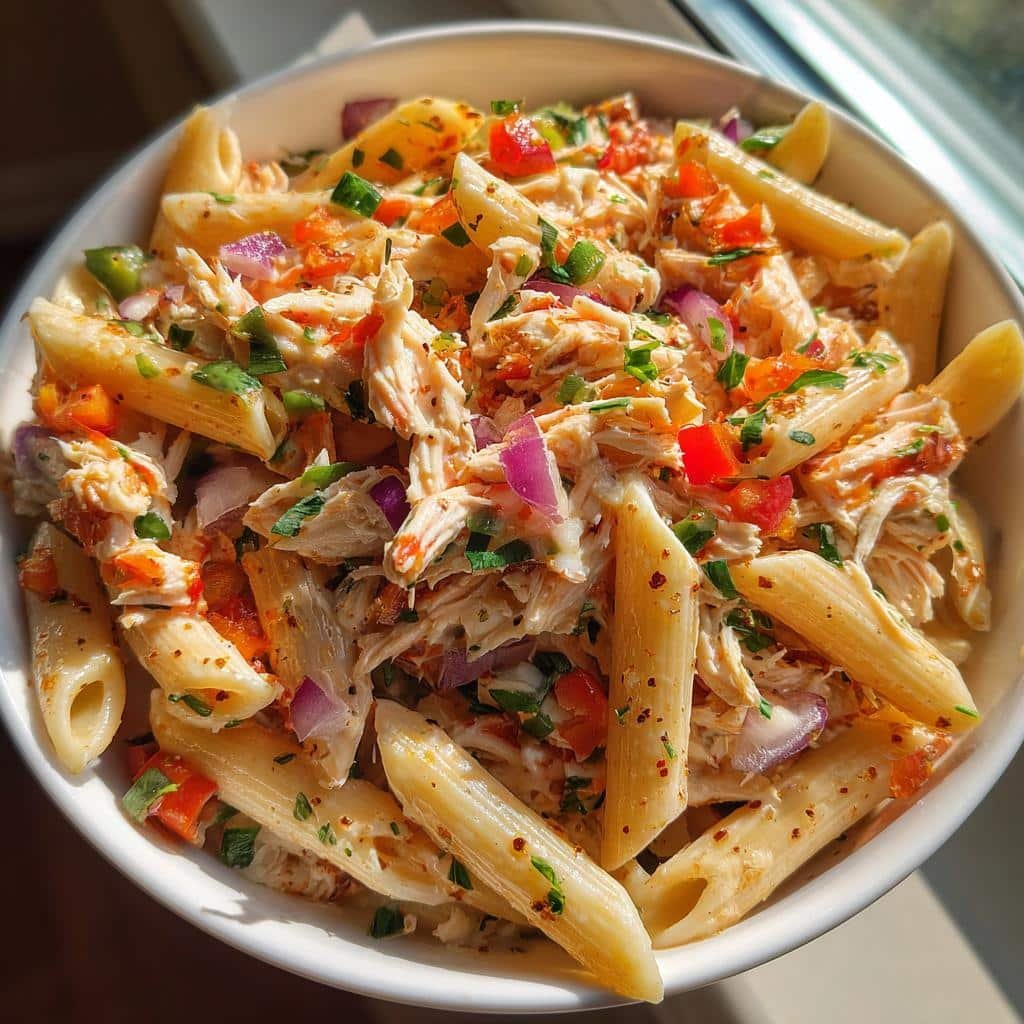 Air fryer Cajun Crab Pasta Salad - detail 1