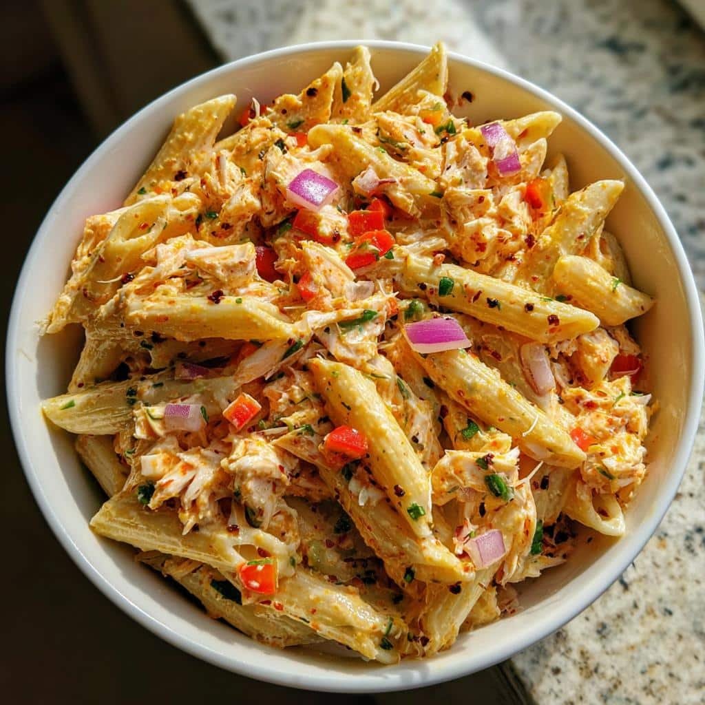 Air fryer Cajun Crab Pasta Salad