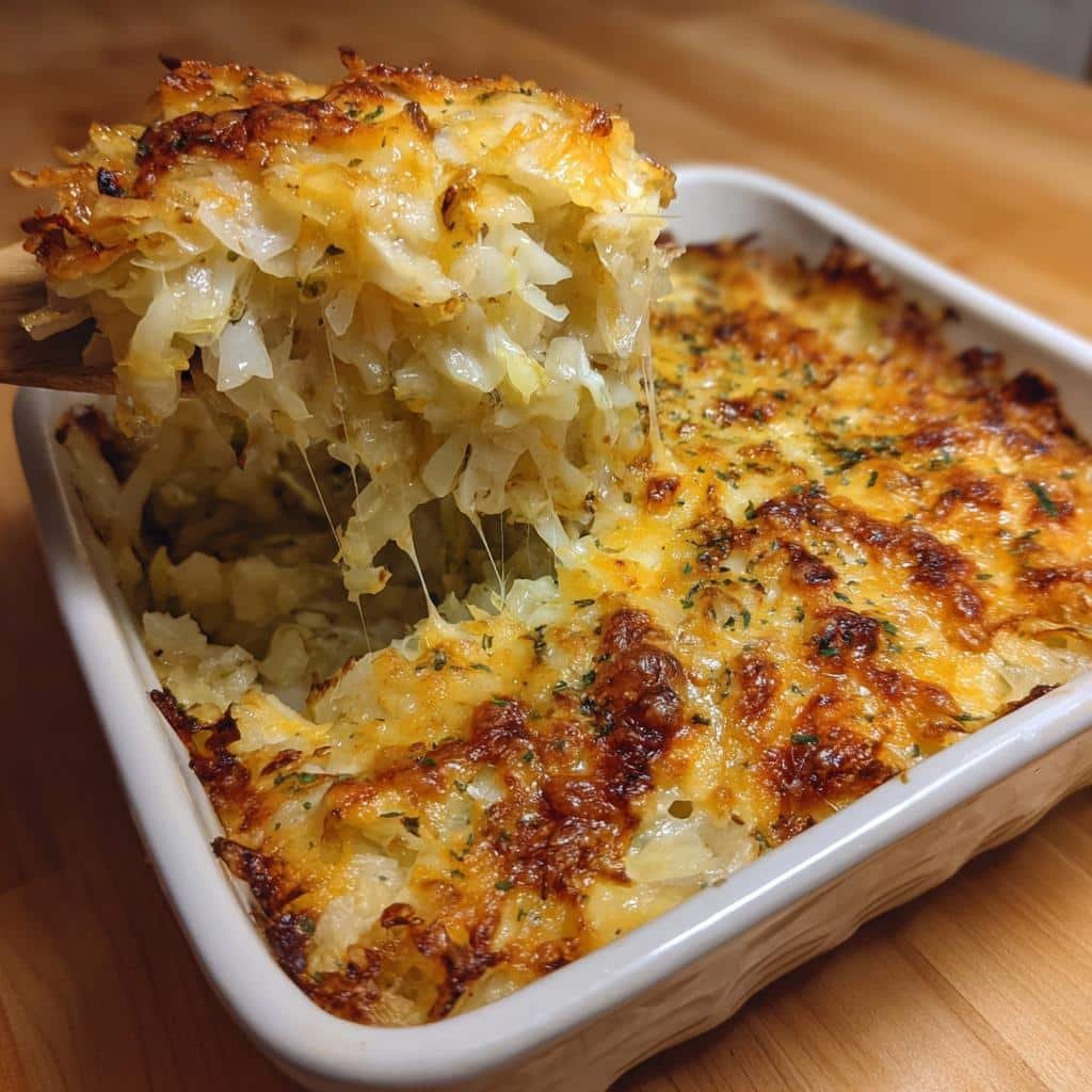 Air fryer Cheesy Cabbage Casserole