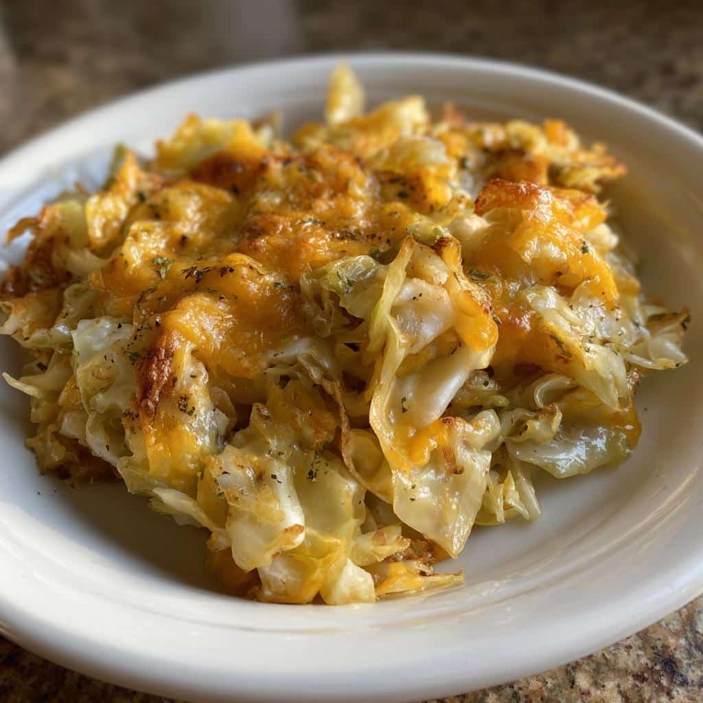 Air fryer Cheesy Cabbage Casserole