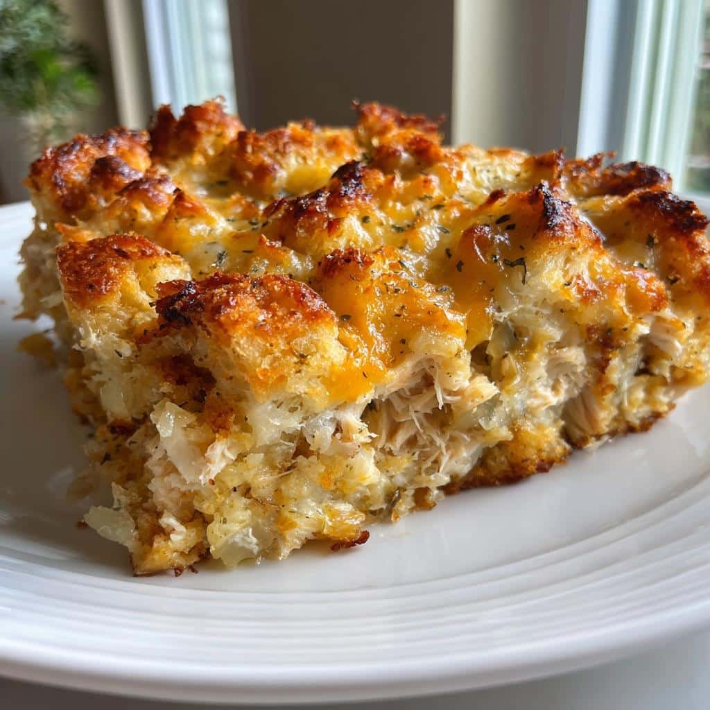 Air fryer Chicken Stuffing Casserole