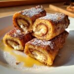 Air fryer Cinnamon Roll French Toast Roll-Ups for Thanksgiving
