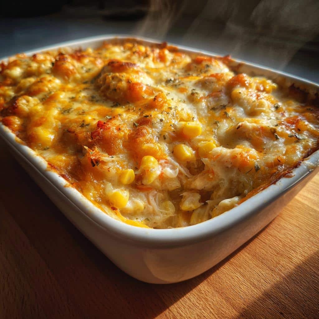 Air fryer Crab and Corn Chowder Casserole