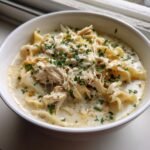 Air fryer Creamy Chicken Alfredo Soup
