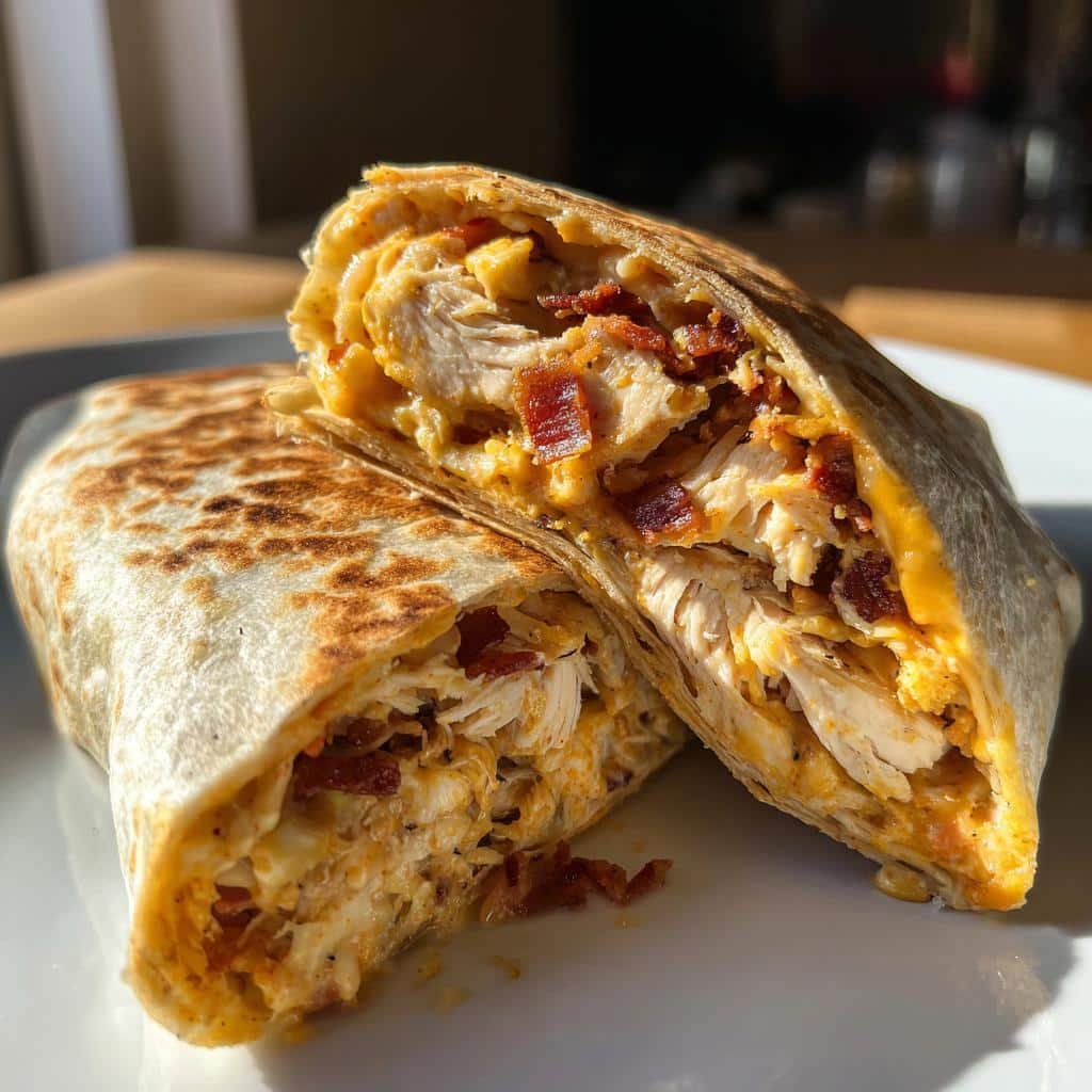Air fryer Crispy Bacon Ranch Chicken Wraps for thanksgiving