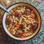 Air fryer Hamburger Noodle Soup