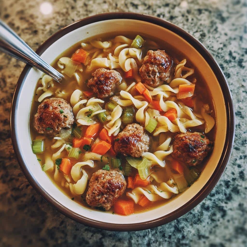 Air fryer Hamburger Noodle Soup
