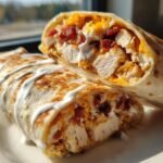 Air fryer Homemade Crispy Bacon Ranch Chicken Wraps Fot Thanksgiving