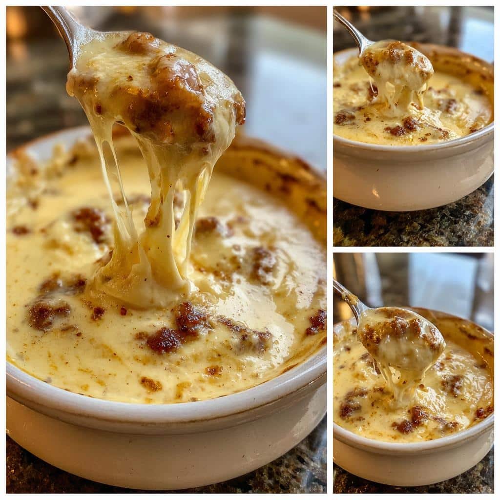 Air fryer Hot Sausage Beer Cheese Dip