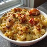 Air fryer Lobster, Crab, and Shrimp Macaroni and Cheese for thanksgiving