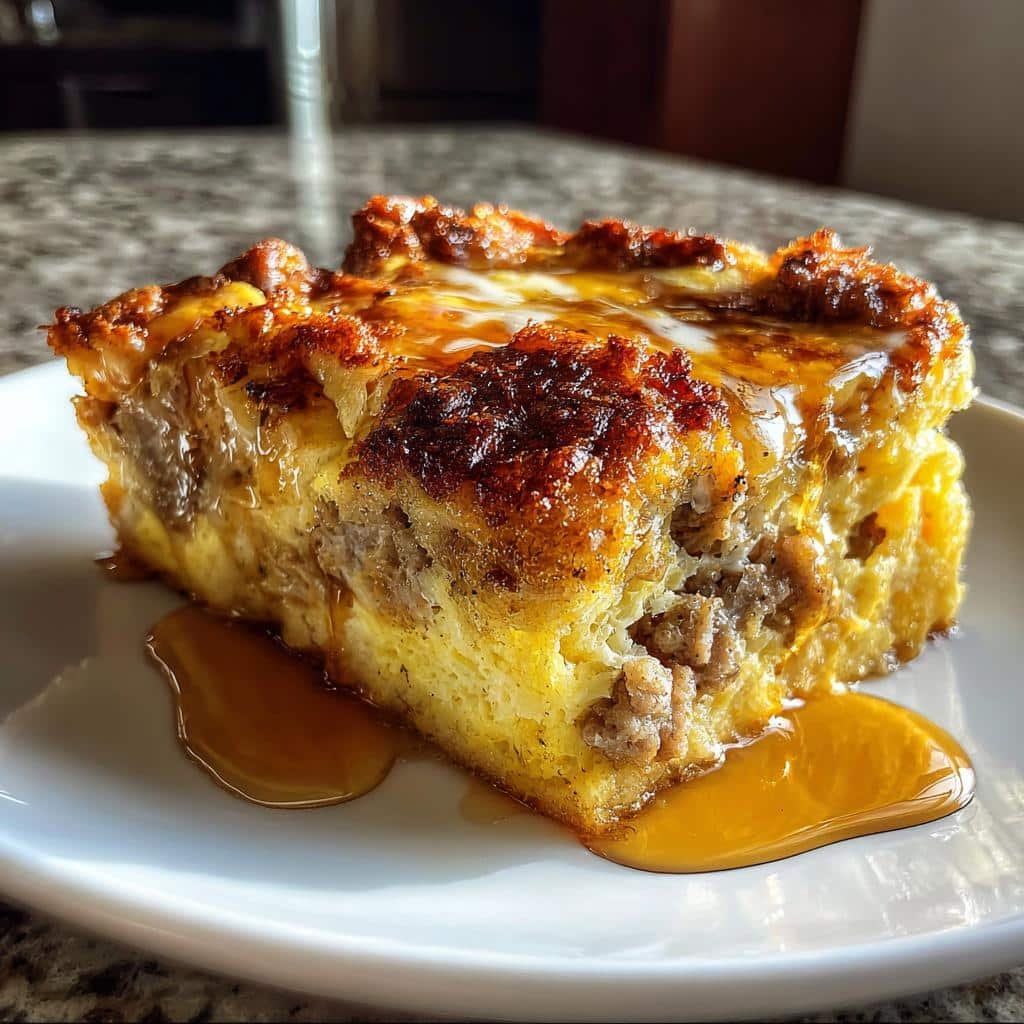 Air fryer Pancake Sausage Casserole