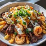 Air fryer Southern Bayou Roadhouse Surf-and-Turf Loaded Fries