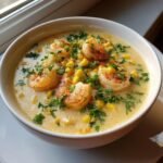 Air fryer Sweet Corn and Shrimp Chowder
