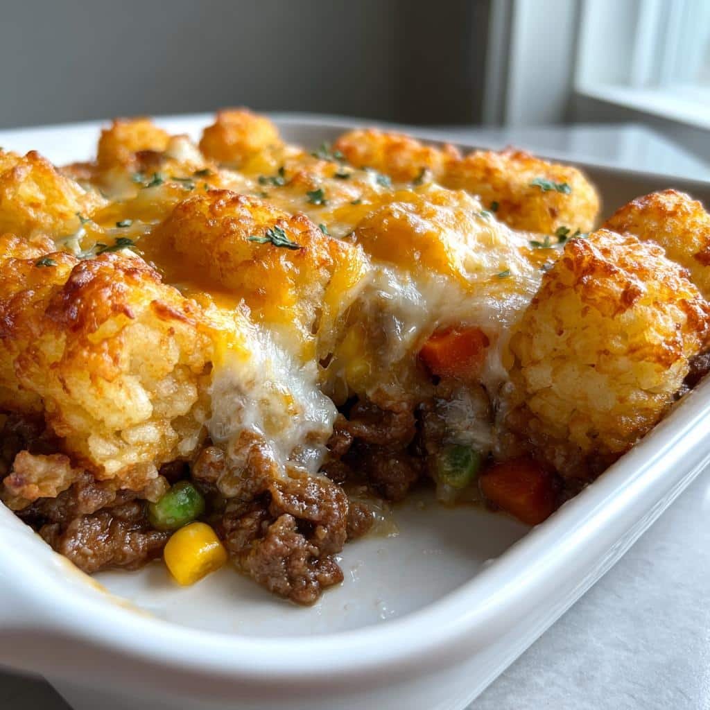 Air fryer Tater Tot Shepherd's Pie