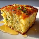 Air fryer Thanksgiving Spicy Jalapeño Cornbread Drizzled with Sweet Lime Honey