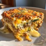 Air fryer Thanksgiving Zucchini Hamburger Casserole