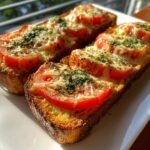 Air fryer Tomato Basil Garlic Bread