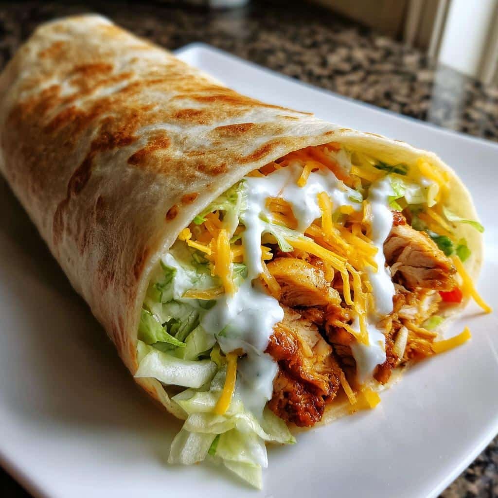 Air fryer christmas Chicken Avocado Ranch Burritos