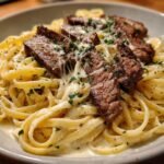 Air Fryer Christmas Creamy Ranch Steak Pasta in 30 Minutes 3 Air fryer christmas Creamy Ranch Steak & Mozzarella Garlic Butter Pasta