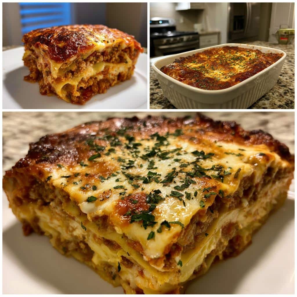 Air fryer christmas Italian Herb Lasagna