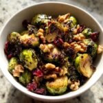 Air fryer christmas Roasted Brussels Sprouts Salad