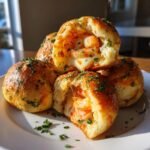 Air fryer christmas Shrimp-Stuffed Garlic Bread Bombs
