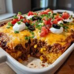 Air fryer christmas Walking Taco Casserole