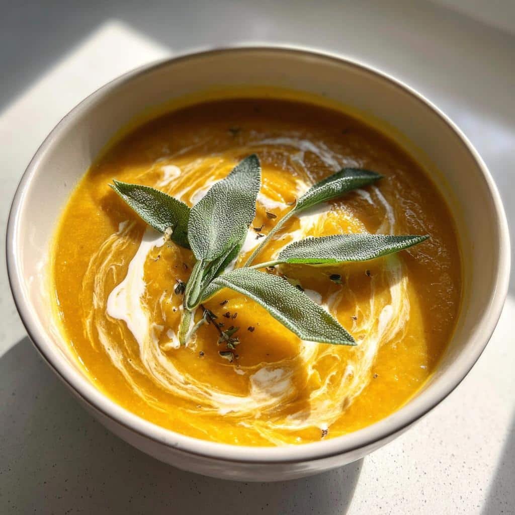Christmas Air fryer Acorn Squash & Sage Soup