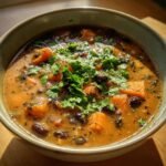 Christmas Air fryer Black Bean & Sweet Potato Soup