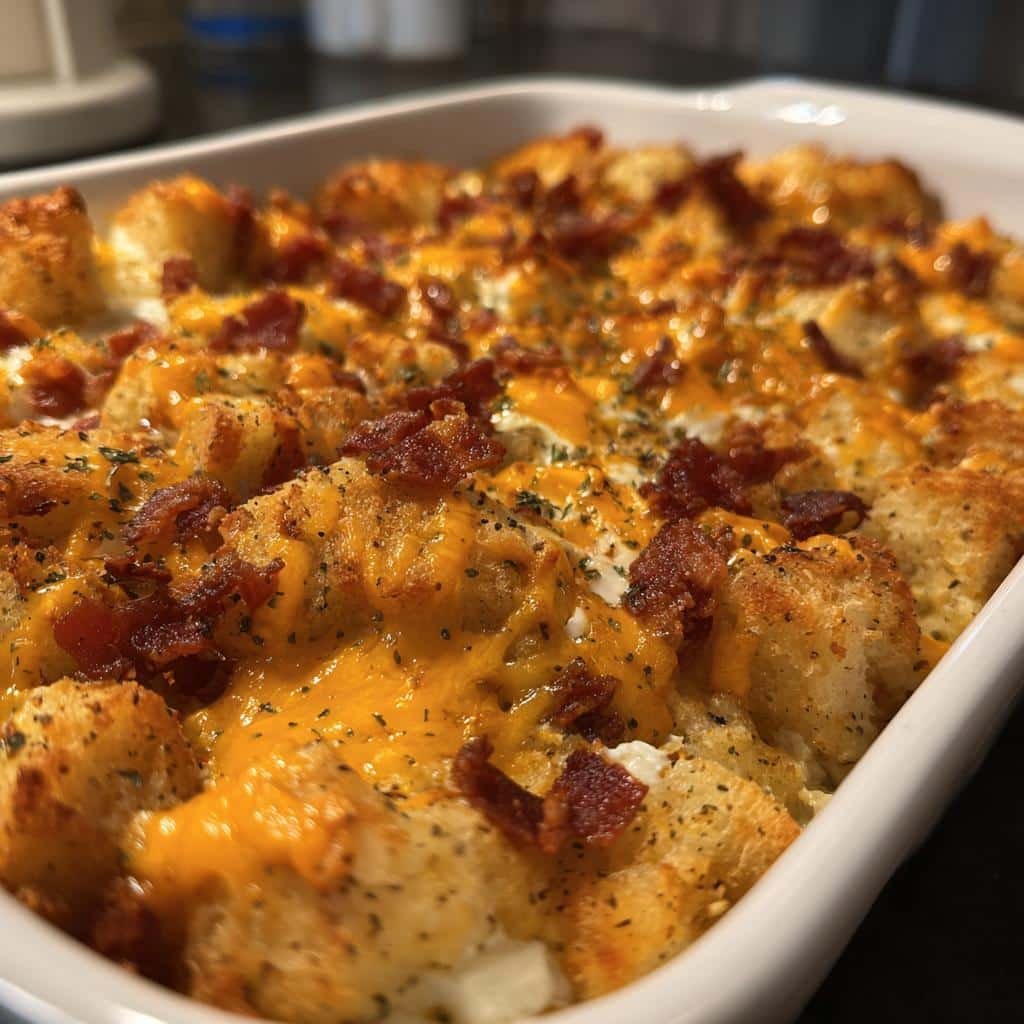 Christmas Air fryer Chicken Bacon Ranch Bubble-Up Bake