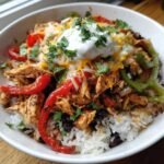 Christmas Air fryer Chicken Fajita Bowl