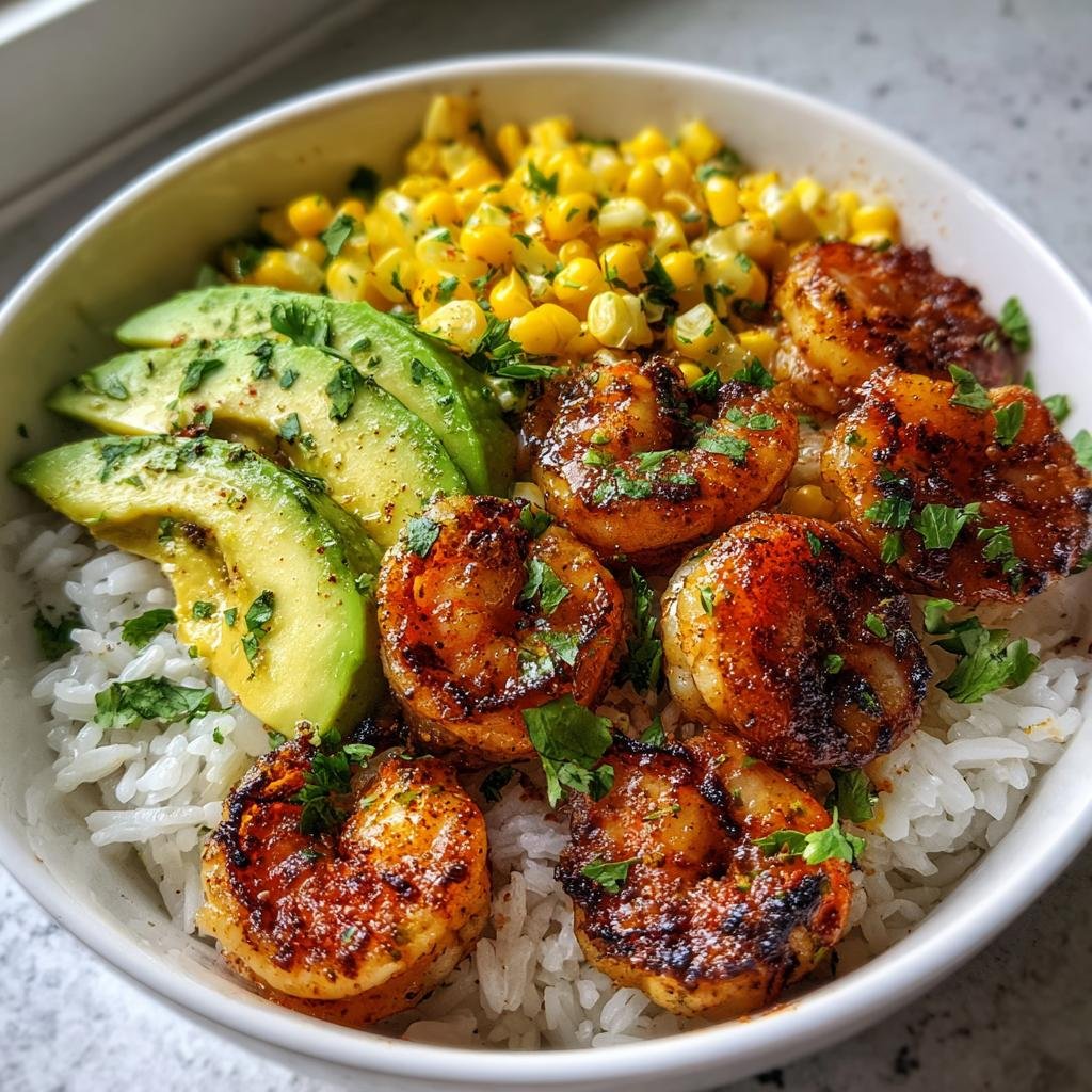 Christmas Air fryer Chili Lime Shrimp Bowls