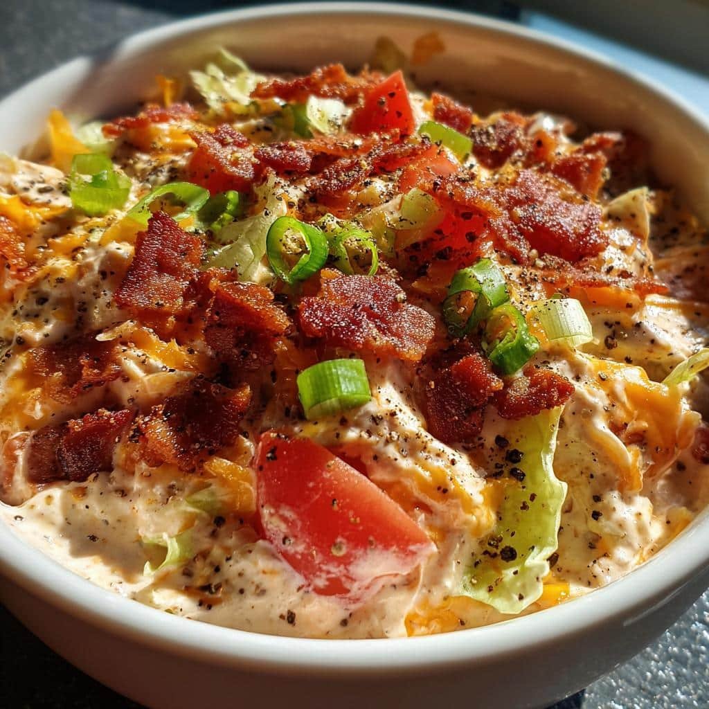 Christmas Air fryer Cold BLT Dip