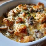 Christmas Air fryer Creamy Chicken Mushroom Casserole