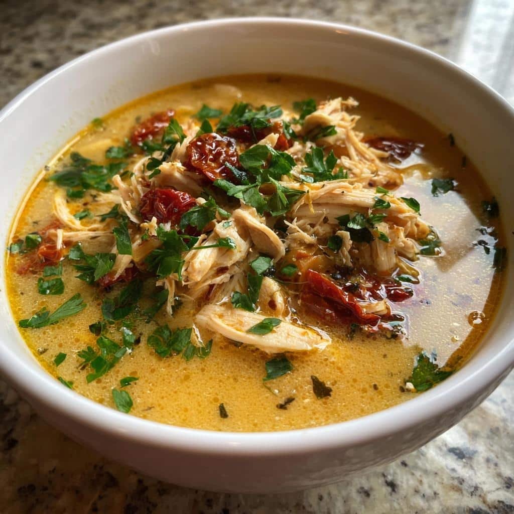 Christmas Air fryer Marry Me Chicken Soup (Creamy Sun-Dried Tomato)