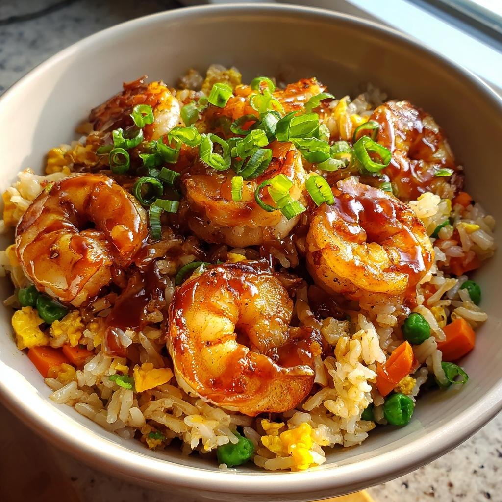 Christmas Air fryer Shrimp Fried Rice Bake