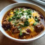 Christmas Air fryer Taco Soup (Ground Beef & Beans)
