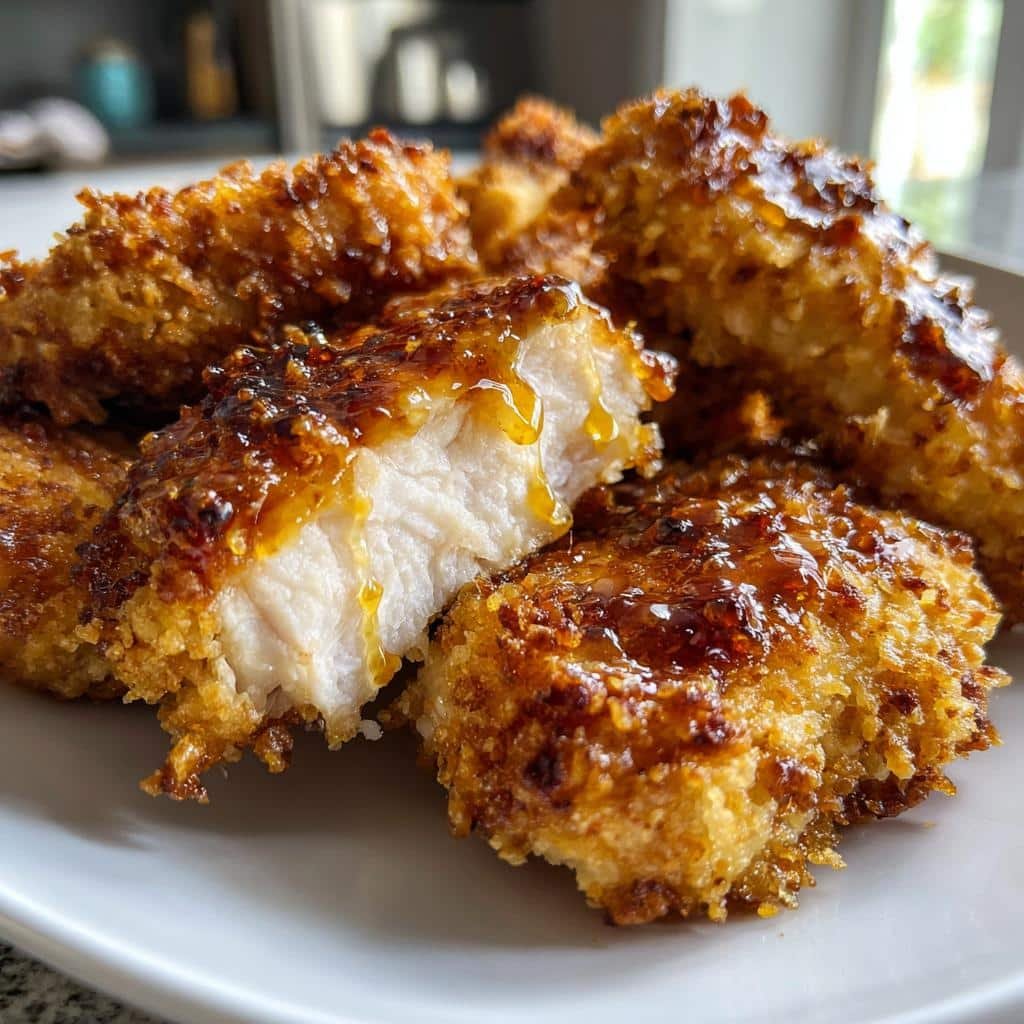 Christmas air fryer Crispy Chicken with Hot Honey Bowl