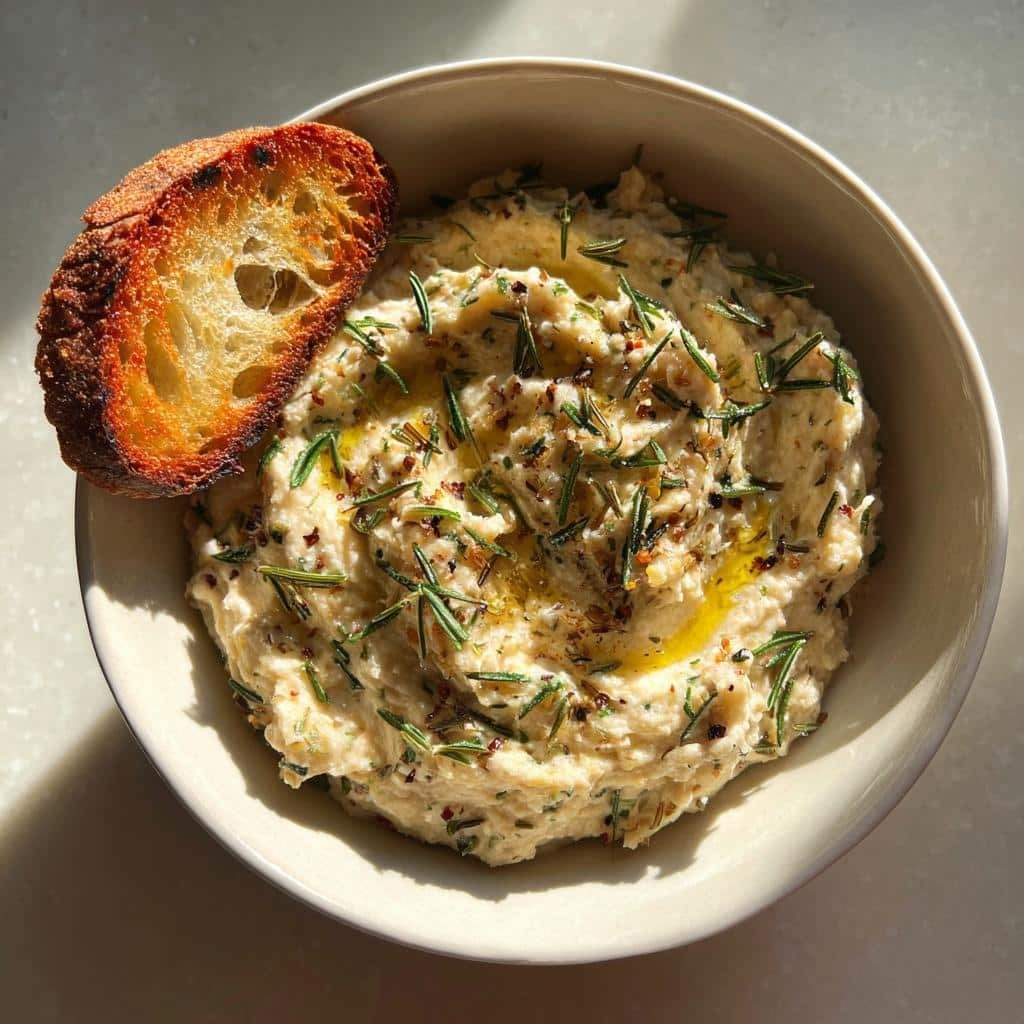 Christmas air fryer White Bean & Rosemary Dip