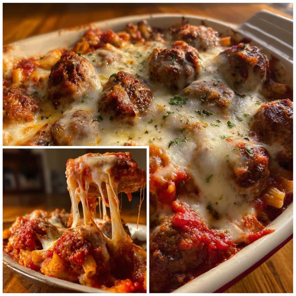 Dump and Bake Meatball Casserole