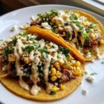 air fryer Brisket Elote Tacos