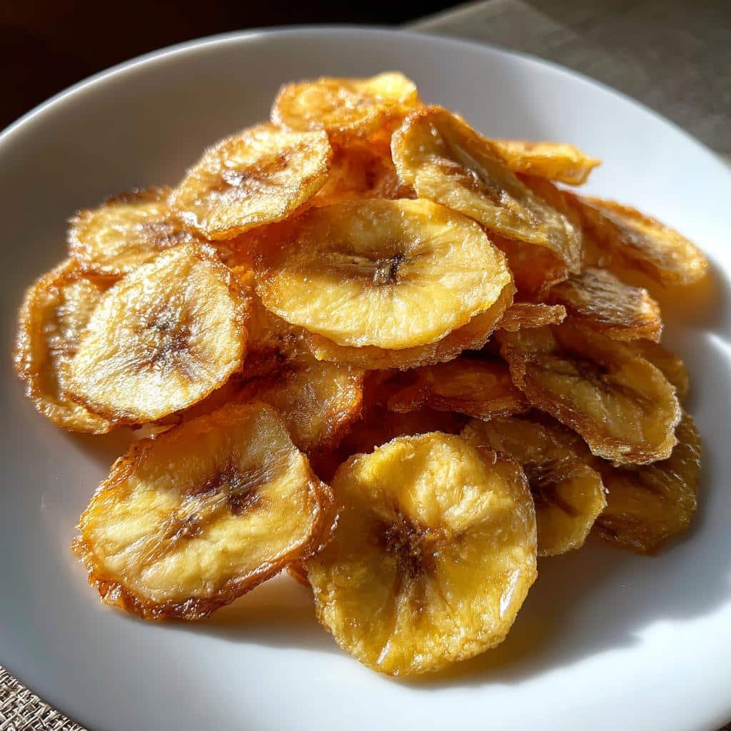 1 minute Air Fryer Banana Chips Classic